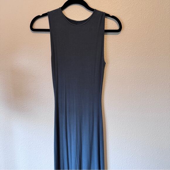 Quince Tencel Carbon Grey Jersey Maxi Dress Womens M NWOT Casual Basic Closet - Picture 3 of 10